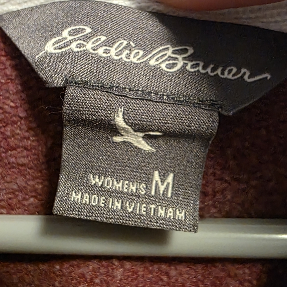 Eddie Bauer Burgundy Zip-Up Hoodie - Picture 2 of 6